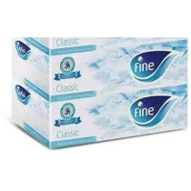 Fine Sterilized Classic Facial Tissues, Pack Of 2, 150 Tissues