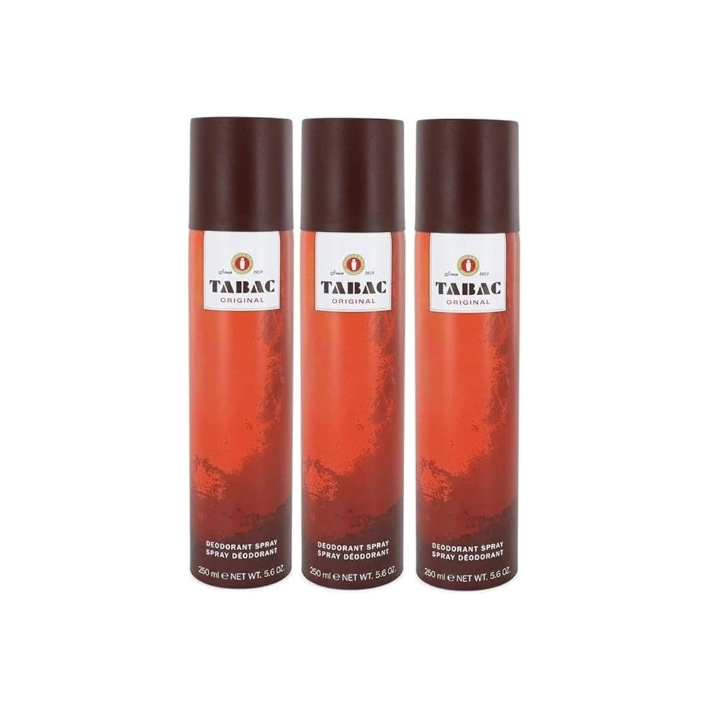 Tabac Original Maurer And Wirtz Mens Gents Deodorant Body Spray, 250 ml, 3 Pack