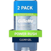 Gillette Clear Gel Power Rush Scent, Anti-Perspirant Deodorant For Men, Pack Of 2, 112 ml