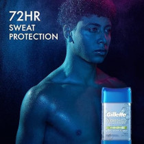 Gillette Clear Gel Power Rush Scent, Anti-Perspirant Deodorant For Men, Pack Of 2, 112 ml