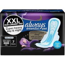 Always Pads Maxi Thick XXL For Super Heavy Night, 7 Sanitary Pads
