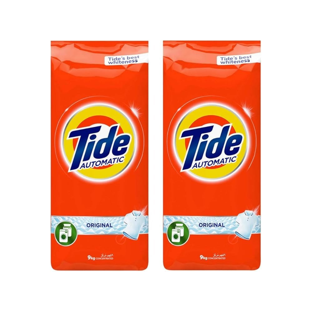 Tide Automatic Laundry Detergent Powder Original Scent, 2 X 9 Kg