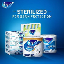 Fine Facial Tissue 130 Sheets X 2 Ply, Bundle Of 5 X 1 Pack Free Fine Classic Variety Sterilized Tissues For Germ Protection