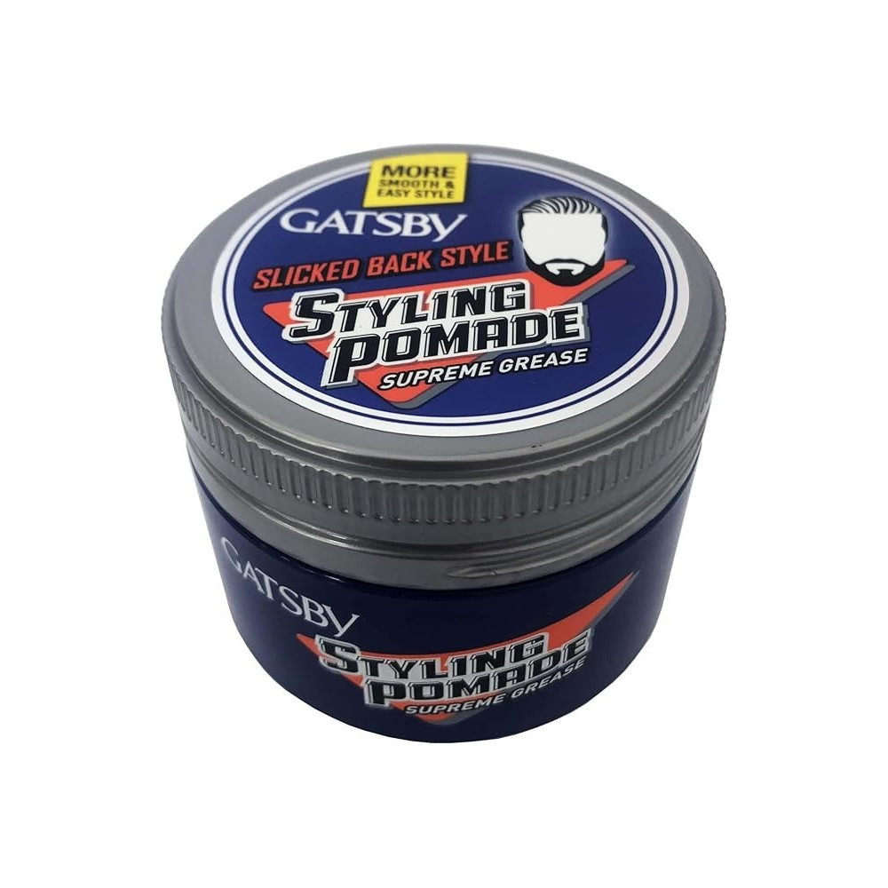 Gatsby Styling Pomade Supreme Grease, Create Slicked-Back Hairstyles With Tight Hold, 80Gm