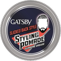 Gatsby Styling Pomade Supreme Grease, Create Slicked-Back Hairstyles With Tight Hold, 80Gm