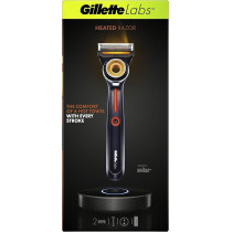 Gillette Labs Heated Men Razor Travel Kit And 1 Razor Blade Refill, Flex Disc Technology, 100 Percentage Waterproof, Gifts For Men, 2 Pin Eu Plug