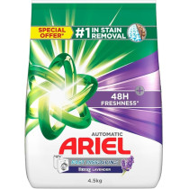 Ariel Fast Dissolving Laundry Detergent Powder With Lavender, 4.5 Kg