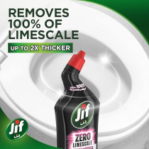 Jif Anti-Bacterial Toilet Cleaner For 100 Percentage Limescale Removal, Pink Power Disinfects And Kills 99.9 Percentage Of Germs, 750Ml