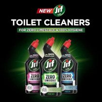 Jif Anti-Bacterial Toilet Cleaner For 100 Percentage Limescale Removal, Pink Power Disinfects And Kills 99.9 Percentage Of Germs, 750Ml