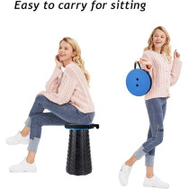Lism Collapsible Stool, Upgraded Portable Folding Stool Lightweight And Sturdy, Indoor Telescopic Stool Non-Slip, Waterproof Camping Stool For Outdoor Fishing Hiking Gardening Bbq, Blue
