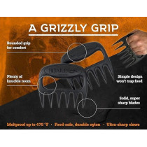 Bear Paws The Original Meat Shredder Claws, Easily Lift, Handle, Shred, And Cut Meats, Ultra-Sharp Blades And Heat Resistant Nylon, Black