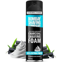 Bombay Shaving Company Charcoal Shaving Foam, 33% Extra With Activated Charcoal And Moroccan Argan Oil, 266 Ml