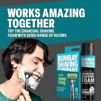 Bombay Shaving Company Charcoal Shaving Foam, 33% Extra With Activated Charcoal And Moroccan Argan Oil, 266 Ml