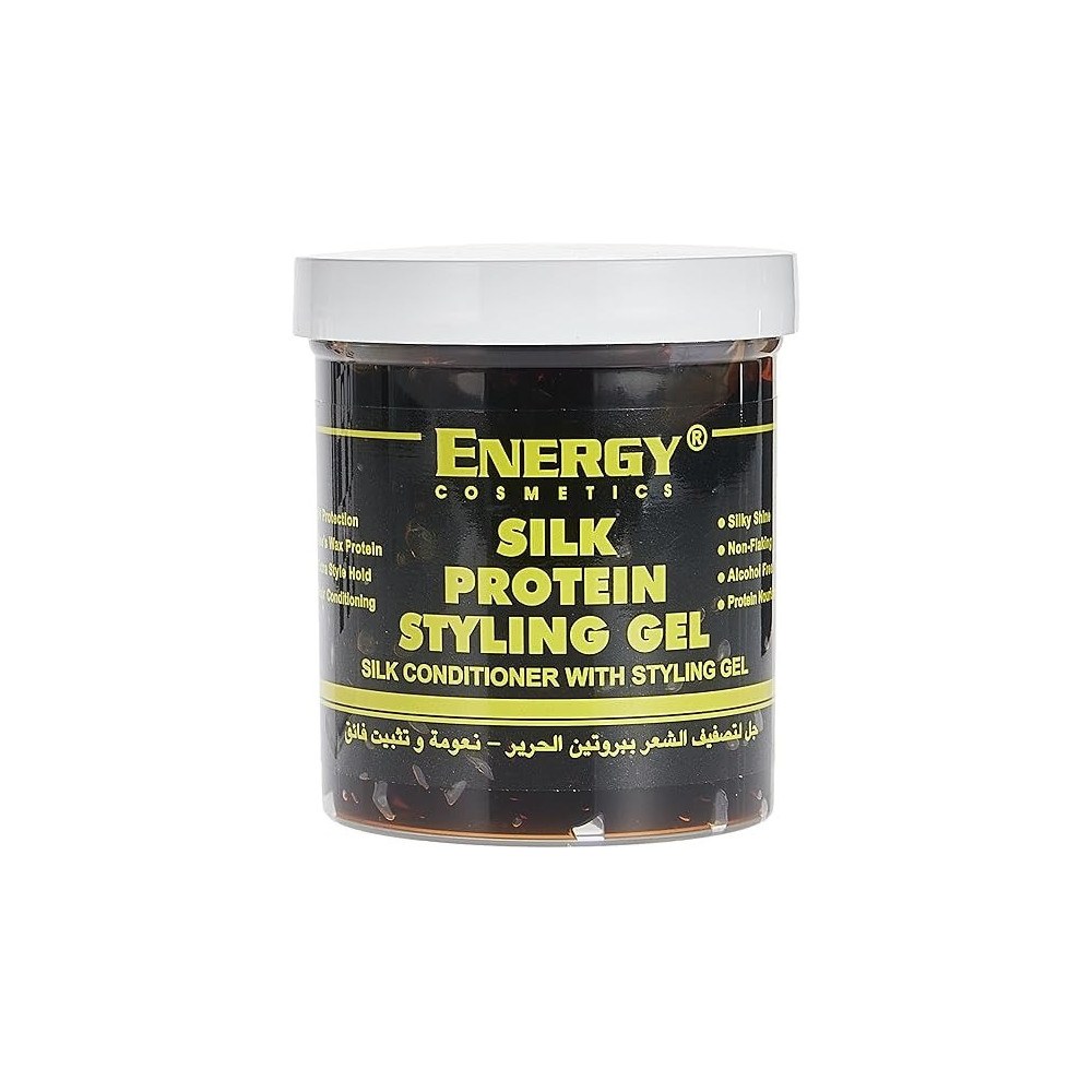 Energy Cosmetics Silk Protein Styling Gel, Silk Conditioner With Styling Gel, Unisex Styling Hair Gel, Protein Packed Formula, 473Ml