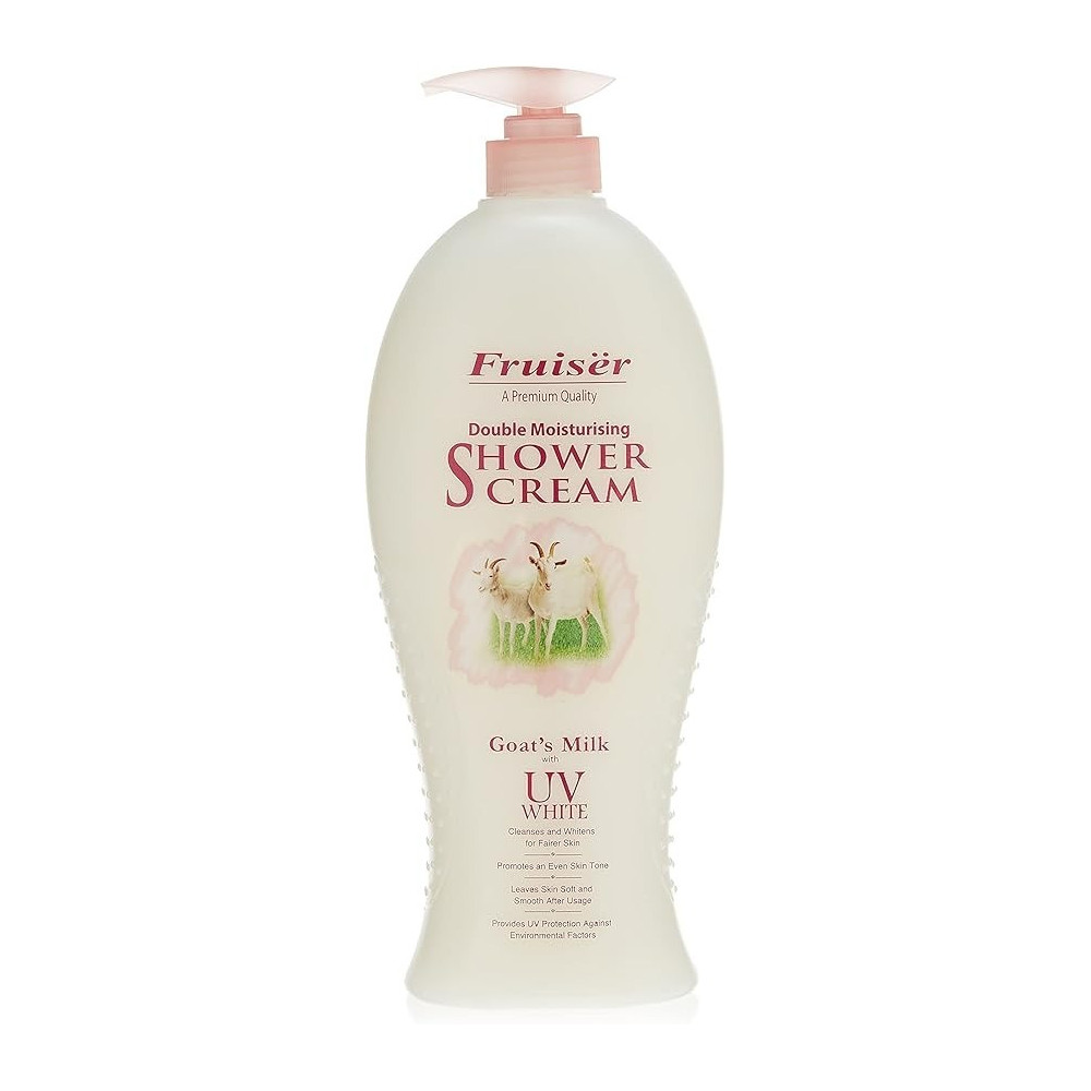 Fruiser Shower Cream Goats Milk With Uv White, 1000Ml