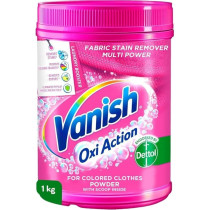 Vanish Laundry Stain Remover Oxi Action Powder For Colors And Whites, Can Be Used With And Without Detergents, Additives And Fabric Softeners, 1Kg