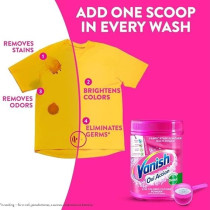 Vanish Laundry Stain Remover Oxi Action Powder For Colors And Whites, Can Be Used With And Without Detergents, Additives And Fabric Softeners, 1Kg