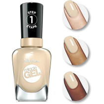 Sally Hansen Miracle Gel, Bare Dare, A Peachy Beige Nude Nail Polish, 14.7 ml