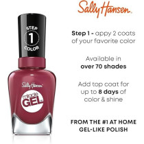 Sally Hansen Miracle Gel, Bare Dare, A Peachy Beige Nude Nail Polish, 14.7 ml