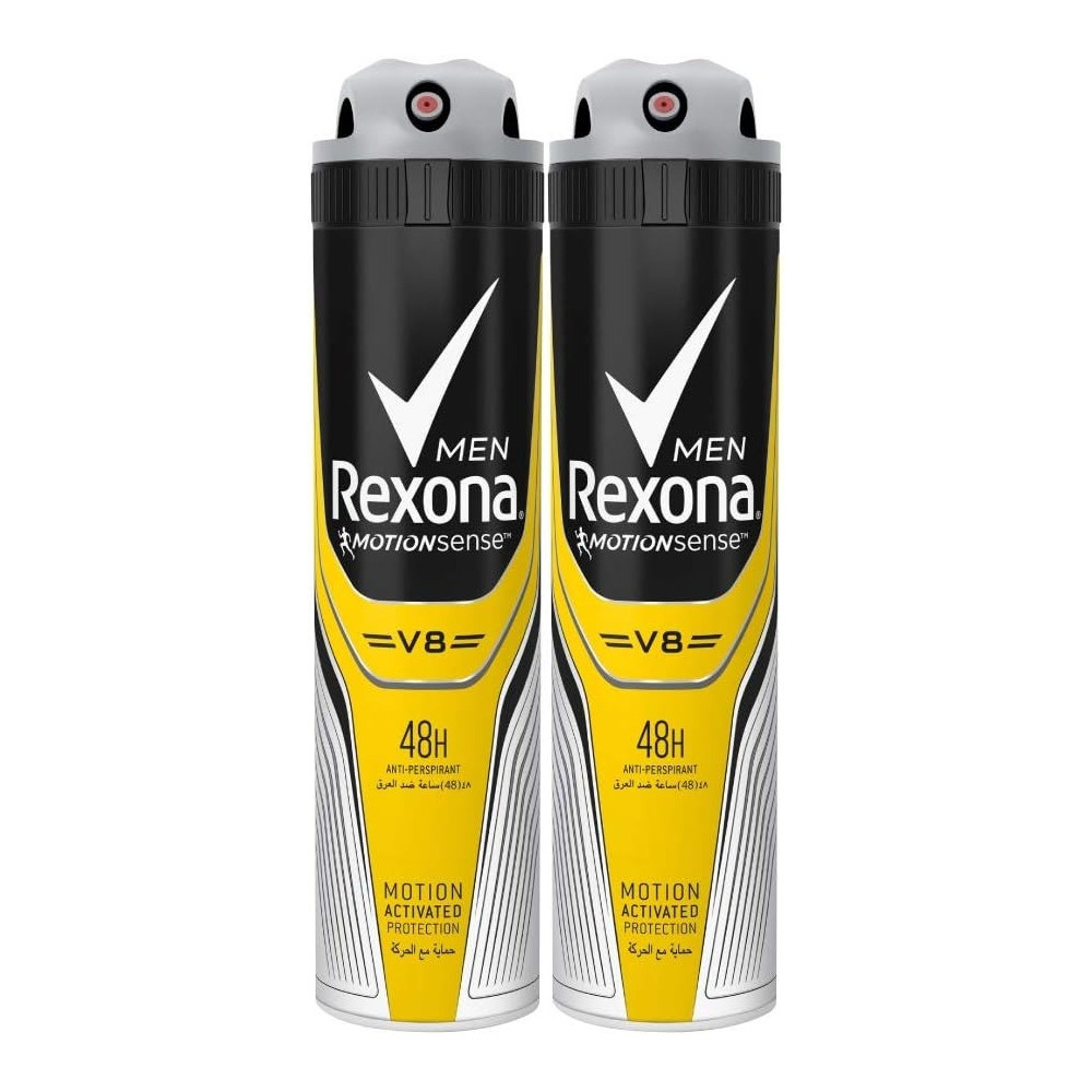 Rexona Men Antiperspirant Deodorant V8, 150 Ml, Pack Of 2