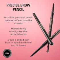 Revolution Beauty London Makeup Precise Brow Pencil, Dark Brown