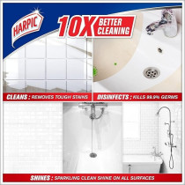 Harpic Toilet Cleaner Liquid Power Plus, Original, 750 Ml With Bathroom Cleaner, Lemon, 500 Ml