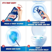 Harpic Toilet Cleaner Liquid Power Plus, Original, 750 Ml With Bathroom Cleaner, Lemon, 500 Ml