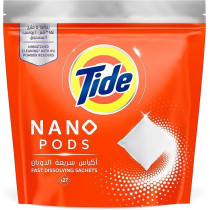 Tide Nano Pods, Fast Dissolving Sachets, Stain-Free Clean Laundry, Pack Of 27 Sachets