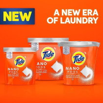 Tide Nano Pods, Fast Dissolving Sachets, Stain-Free Clean Laundry, Pack Of 27 Sachets