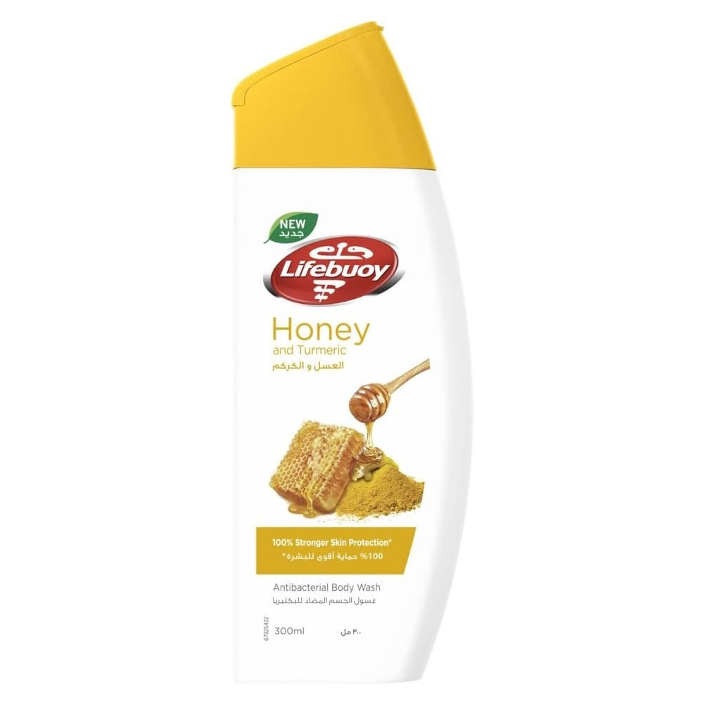 Lifebuoy Anti Bacterial Honey And Turmeric Body Wash, 300 Ml
