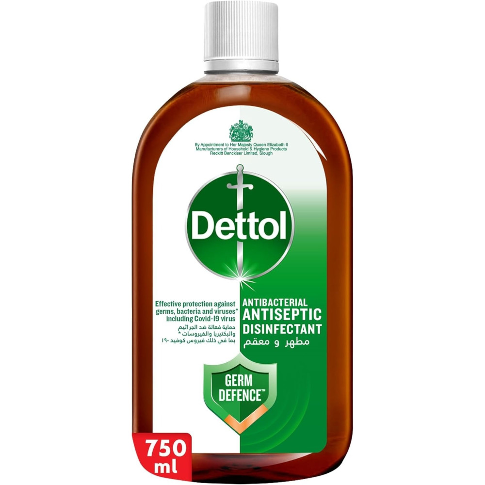 Dettol Antiseptic Antibacterial Disinfectant Liquid For Effective Germ Protection And Personal Hygiene, Used In Floor Cleaning, Bathing And Laundry, 750Ml