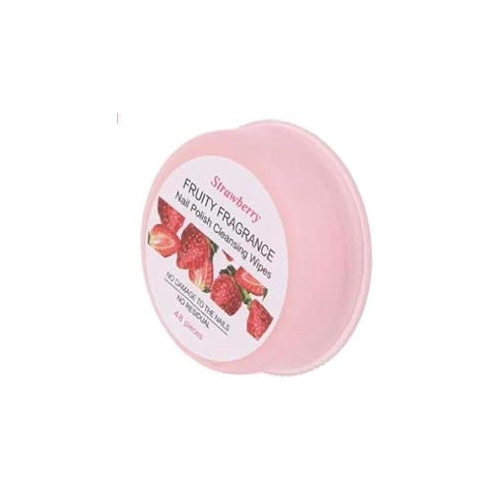 Miniso Nail Polish Cleansing Wipes, Strawberry Fragrance, Pack Of 2 Pcs