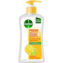 Dettol Handwash Liquid Soap Fresh Pump For Effective Germ Protection And Personal Hygiene, Protects Against 100 Illness Causing Germs, Citrus And Orange Blossom, 700Ml