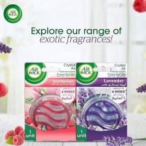 Air Wick Crystal Air, Contains Natural Essential Oils, Eliminates Bad Odour Like Cat Litter Smell, Red Berrries Fragrance