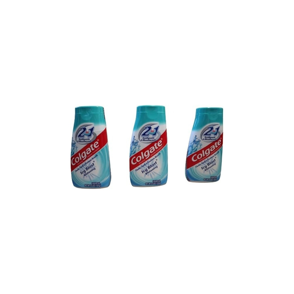 Colgate 2 In 1 Toothpaste And Mouthwash, Whitening, Icy Blast, 130 G, Pack Of 3