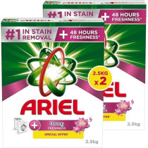 Ariel Automatic Downy Fresh Laundry Detergent Powder, 2.5 Kg, Pack Of 2