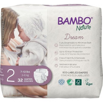 Bambo Nature Premium Baby Diapers, Size 2, 32 Count