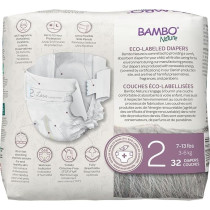 Bambo Nature Premium Baby Diapers, Size 2, 32 Count