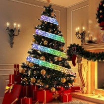 Nedyet Christmas Tree Ribbon String Lights, Led Glow Ribbon String Lights, Shining Glow Ribbon Light For Christmas Tree Decoration