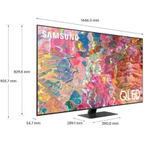 Samsung 65-inch QLED 4K Smart TV, Q80B, Carbon Silver, 2022, Quantum HDR 12x, Dolby Atmos Audio, Smart Hub, 4 Speakers and In Built Woofer, Direct Full Array, with 1 year Warranty