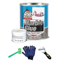 Abbasali Anti Vibraion GLiterue For MarbLitere, Granite/ Stone 1 Kg With Hardner,GLiteroves,Scrapper 3 inch PLiterastic Hammer