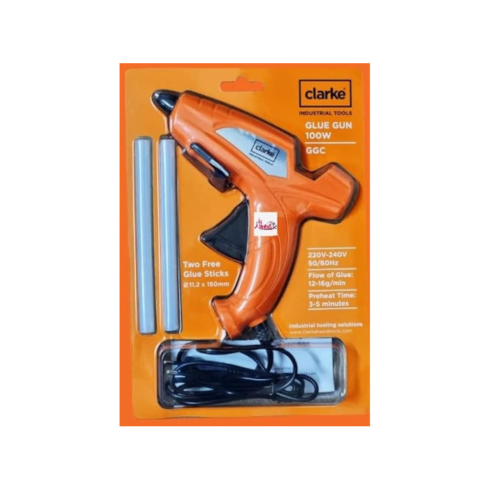 Abbasali Clarke Glue Gun 100W With 2Pcs Glue Stick Heavy Duty