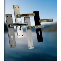 Abbasali Wooden Door Handle For Entrance And Interior Doors Ded Plate N15-Ko27, Silver