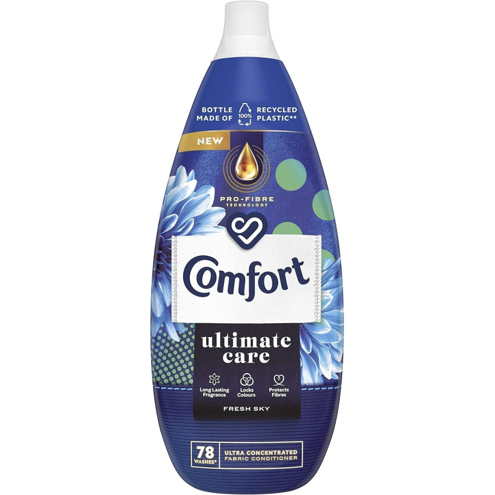 Comfort Ultimate Care Fresh Sky Ultra-Concentrated Fabric Conditioner Bottle, 1.78 Litre
