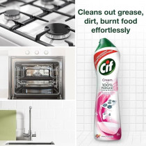 Cif Pink Floral Cream Multipurpose Surface Cleaner For Tough Stains, 500 ml