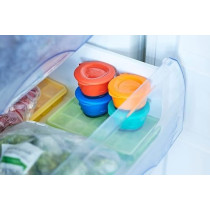 Tommee Tippee Pop Up Freezer Weaning Pots With Tray Baby Food Containers, Pack Of 4 x 60 ml