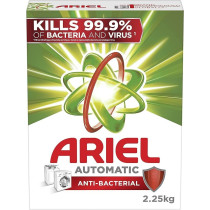 Ariel Automatic Antibacterial Laundry Detergent, Original Scent, 2.25Kg