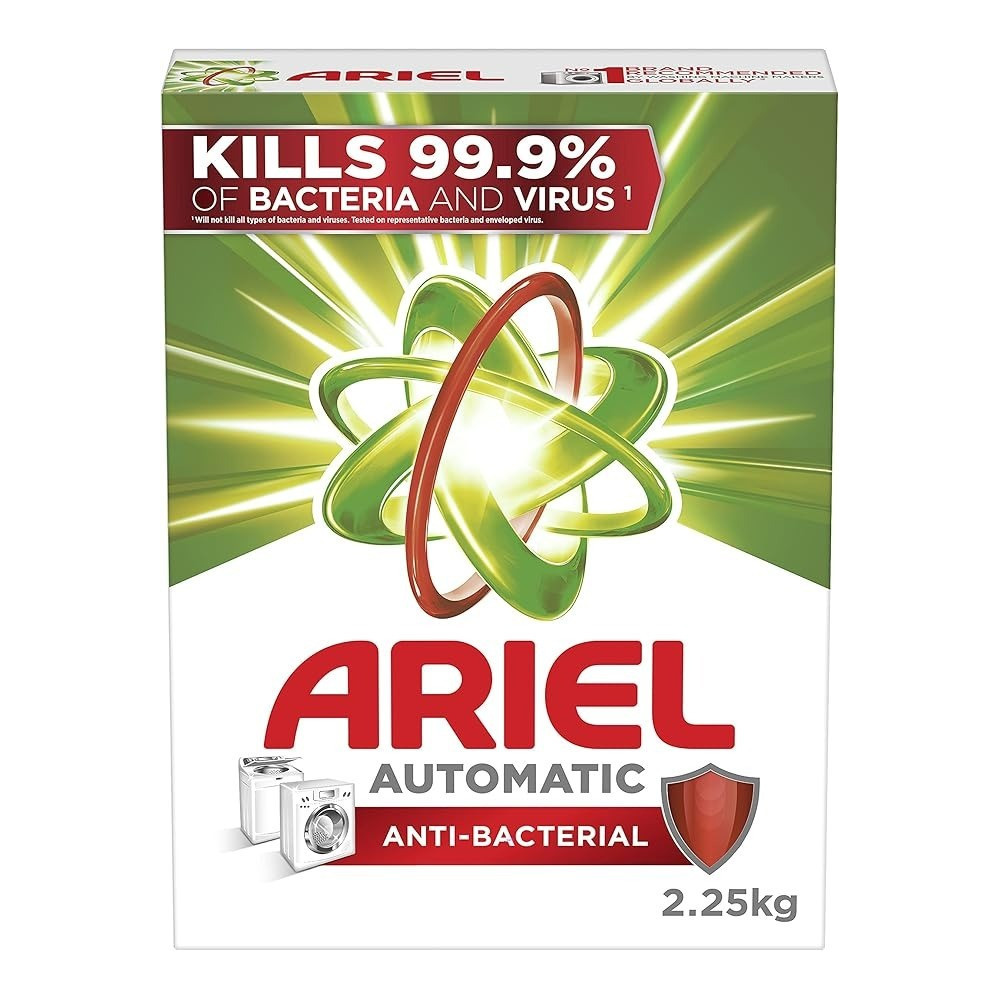 Ariel Automatic Antibacterial Laundry Detergent, Original Scent, 2.25Kg