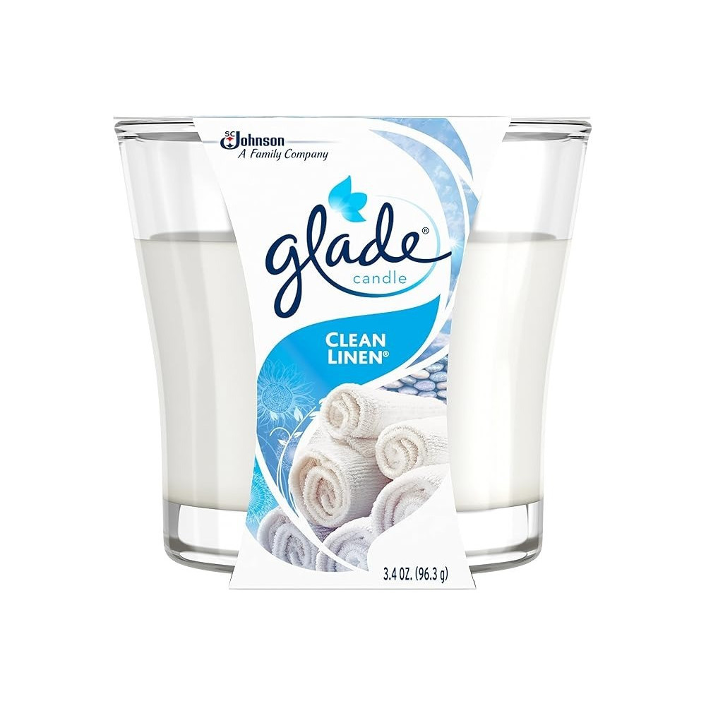 Glade Jar Candle Air Freshener, Clean Linen, 96.3 g, Pack Of 3