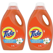 Tide Automatic Power Gel Laundry Detergent, Fresh Morning, 2.8 Litre, Dual Pack